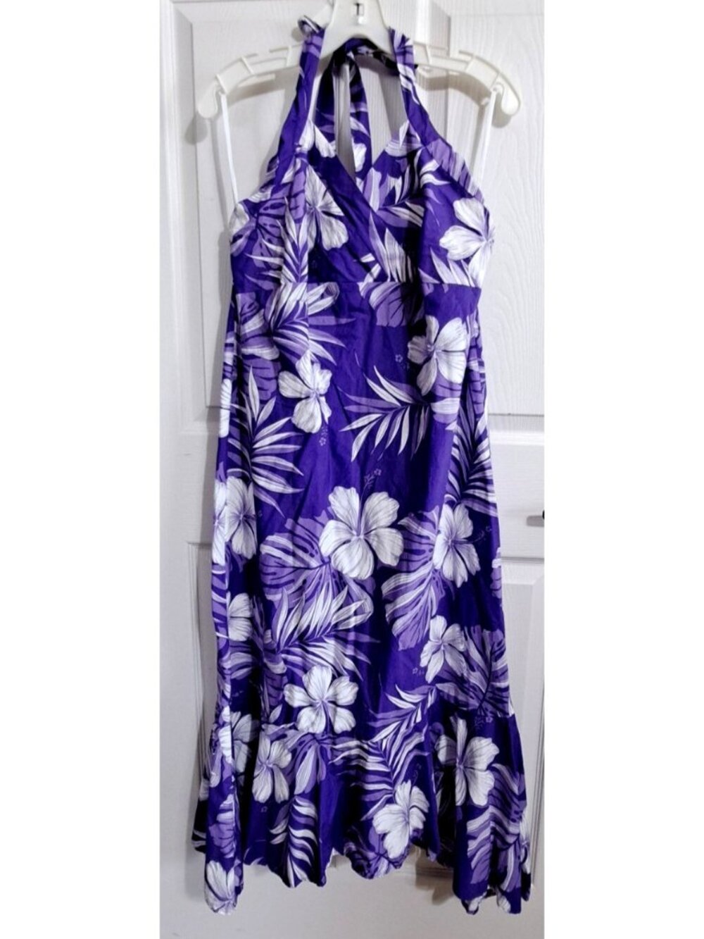Pacific Legend Apparel  2XL Purple Print Hawaiian  Mermaid Halter Dress